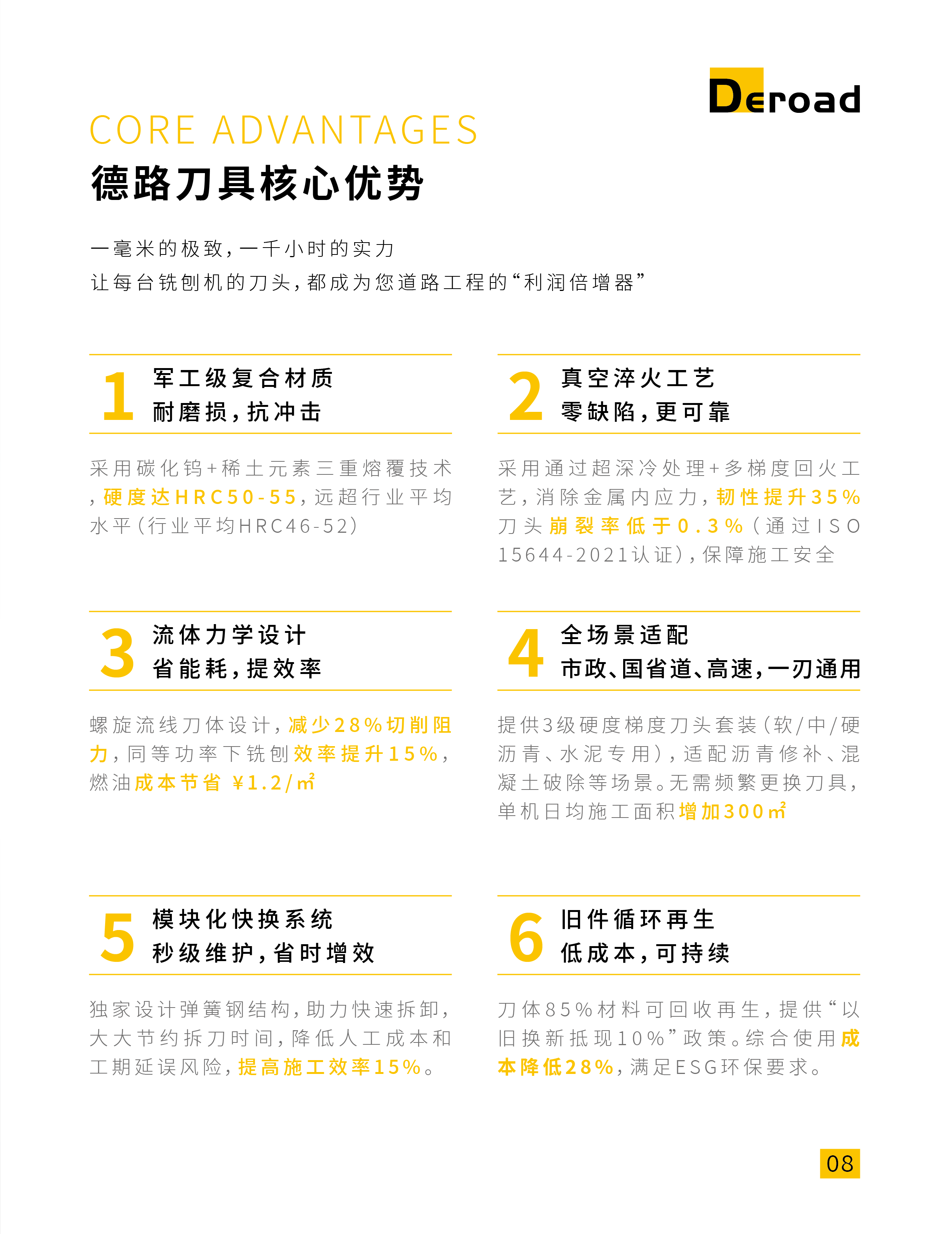 德路刀具核心优势画册页
